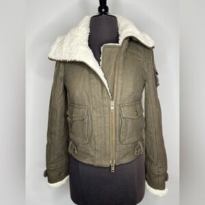 American Eagle Outfitters Wool Green Jacket